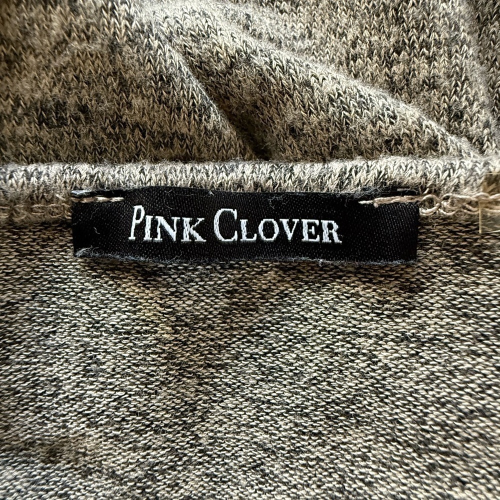 Pink Clover Luna Elbow Patch Button Knit Top | XS | Taupe - Picture 4 of 5